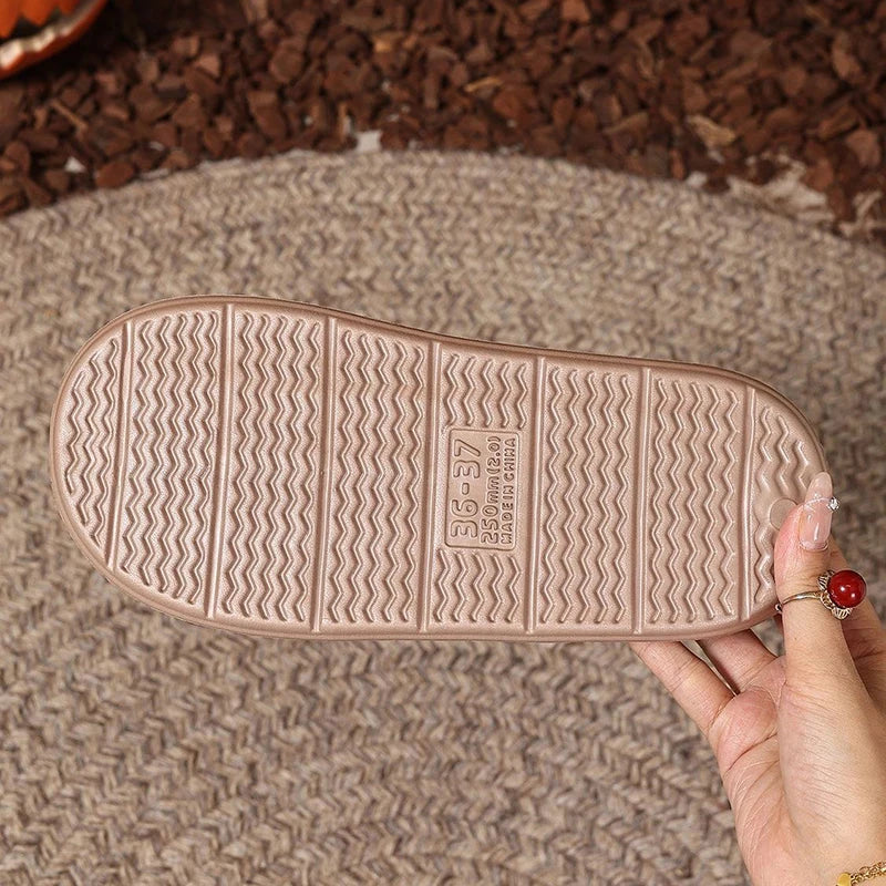 Winter Women's Slippers Home Plush Luxury Designer Woman Shoes Indoor Fluffy Fashion Platform Fuzzy Fur Slides Elegant Flat Soft