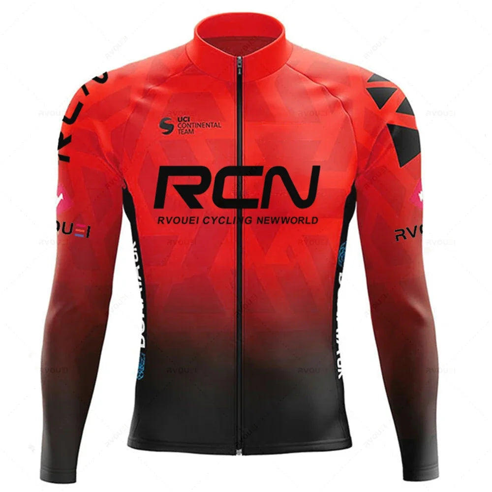 New 2025 Rcn Autumn Cycling Jersey Bib Pants Set Ropa Ciclismo Bicycle MTB Clothing Road Bike Suit Men Long Sleeve Bicicleta Set