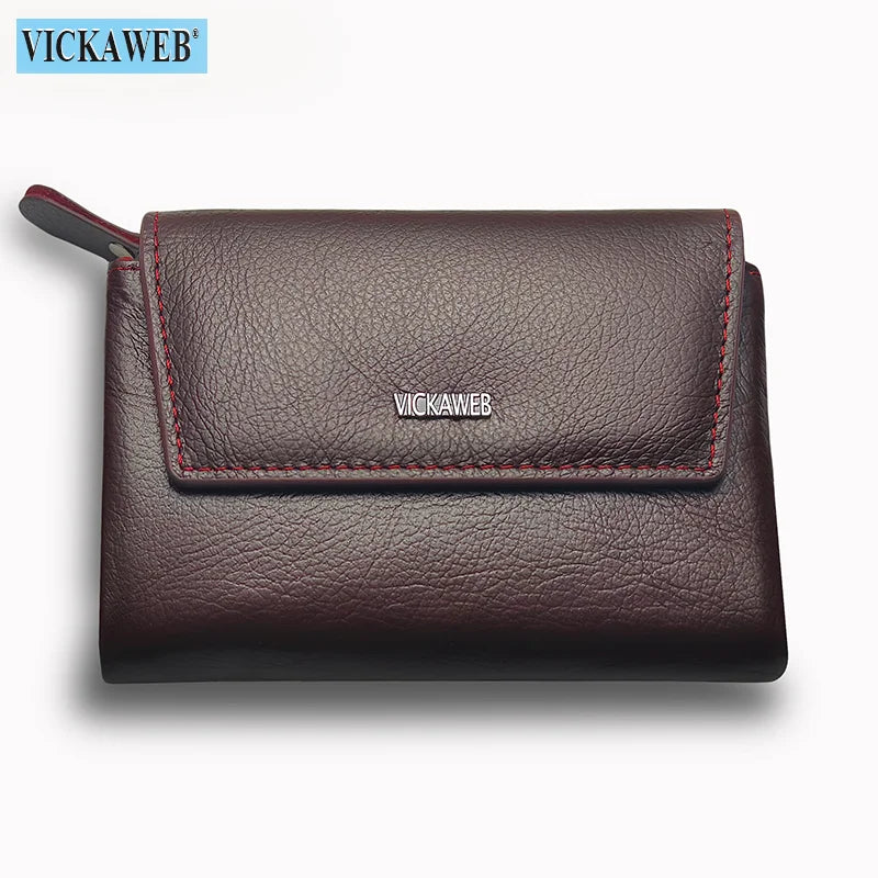 VICKAWEB Magnetic Wallet Women Short Genuine Leather Wallets Fashion Alligator Hasp Wallet Female Small Woman Wallets And Purses