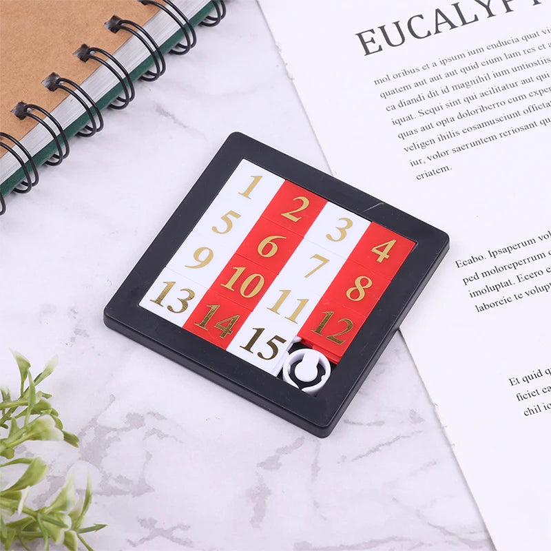 1PC 1-15 Number Slide Puzzle Brain Puzzle Games Exercise The Brain Educational Toy Developing for Children Toys