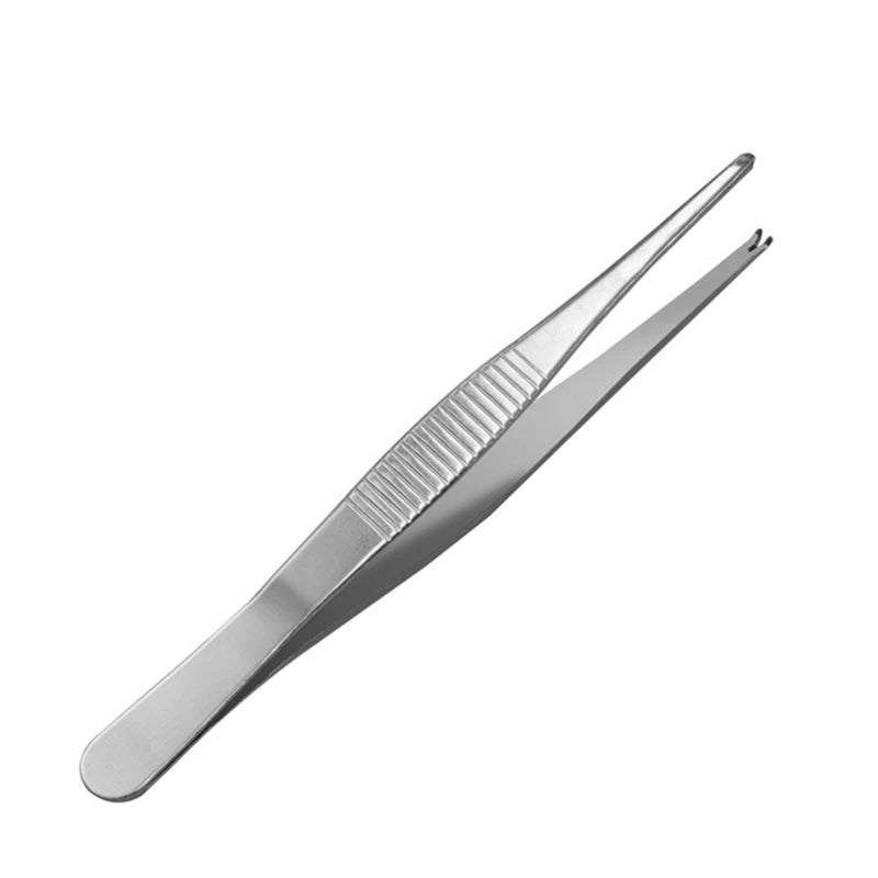Professional Straight Tweezers Surgical Tweezers Tissue Thumb Forceps Tweezers Stainless Steel Tweezer for Industrial KXRE
