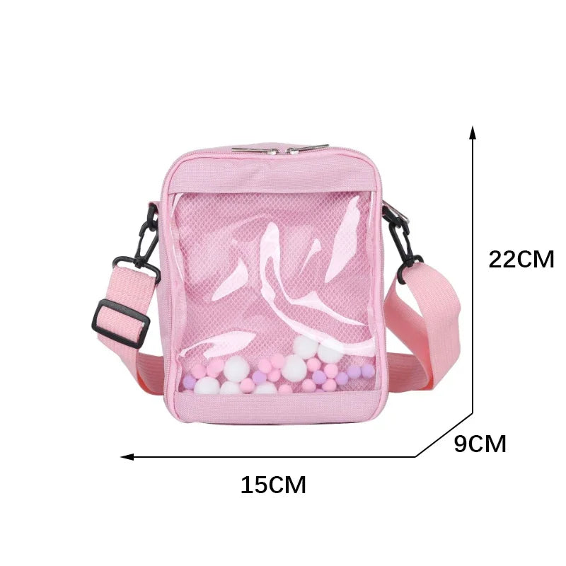 Female Ita Crossbody Bag Womens Transparent Messenger Bag Girls Cute-Lolita Shoulder Bags Teens Fashion Satchels Bag Ins