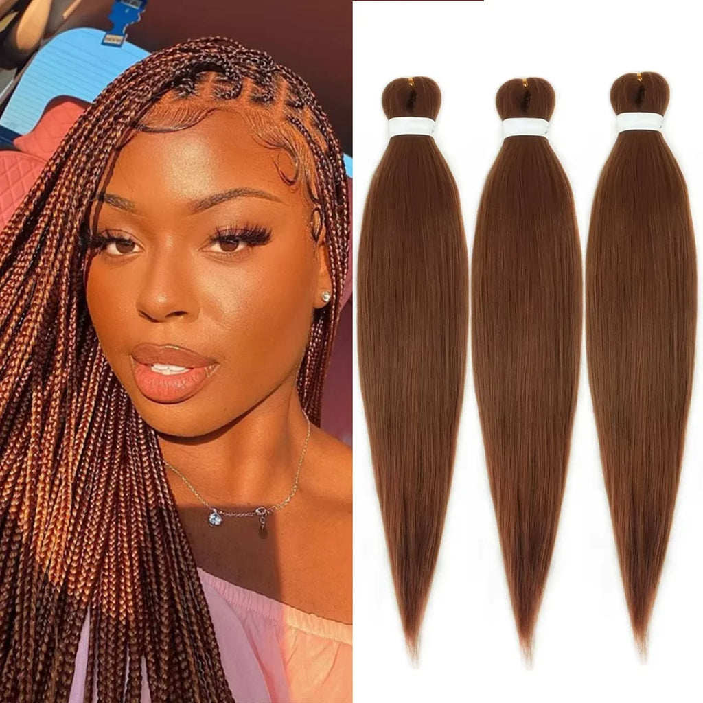 Sheila Beauty Pre-Stretched Braiding Hair — Soft Yaki Jumbo EZ Crochet Extensions (3-Strand Pack)
