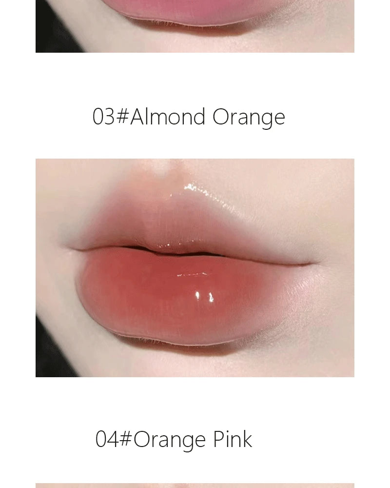 Pink Mirror Crystal Lip Gloss Makeup Water Glass Lip Glaze Plumping Waterproof Jelly Lip Tint Lipstick Moisturizing Beauty Lips