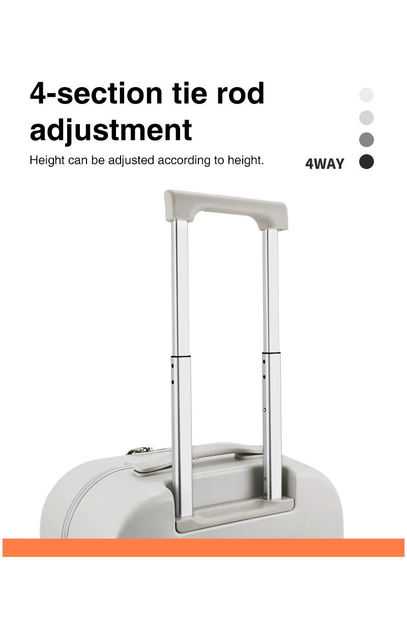 Mixi M9260 Aluminum-Frame PC Carry-On | Full-Front Quick Access, TSA Lock, 8 Spinner Wheels (18/20/24″)