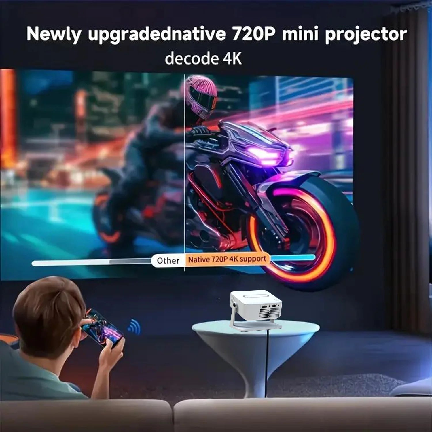 Xnano HA109 Smart HD Portable Projector (Android 11)