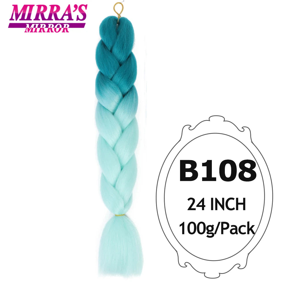 Colorful Jumbo Braiding Hair Extensions For Box Braids Synthetic Hair for Afro Braids Ombre Jumbo Braid Hair DIY Crochet Braid