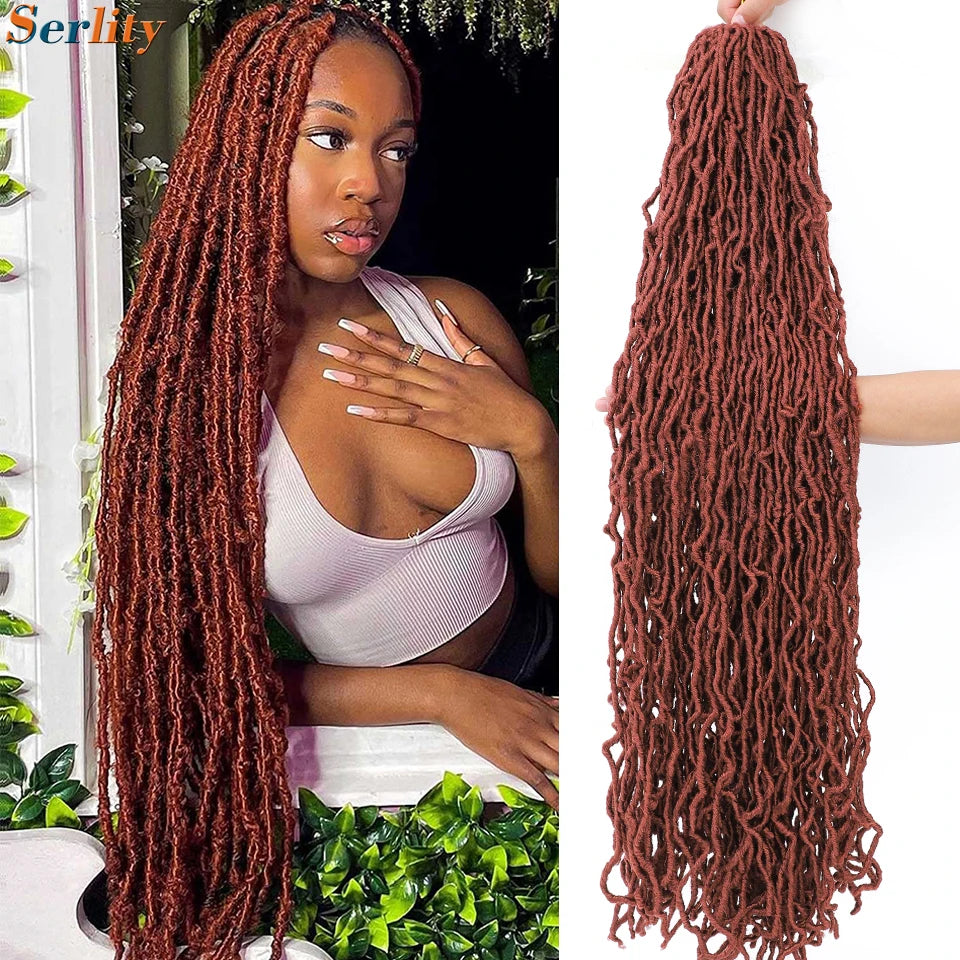 Serlity Faux Locs Extensions — 36"/24"/18" Soft Goddess Dreadlocks Crochet Hair