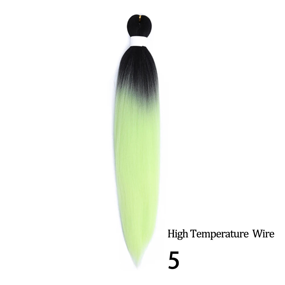 Chorliss Pre-Stretched Jumbo Braids — 24"/26" Synthetic Yaki Ombre (80–90 g, 105 Colors)