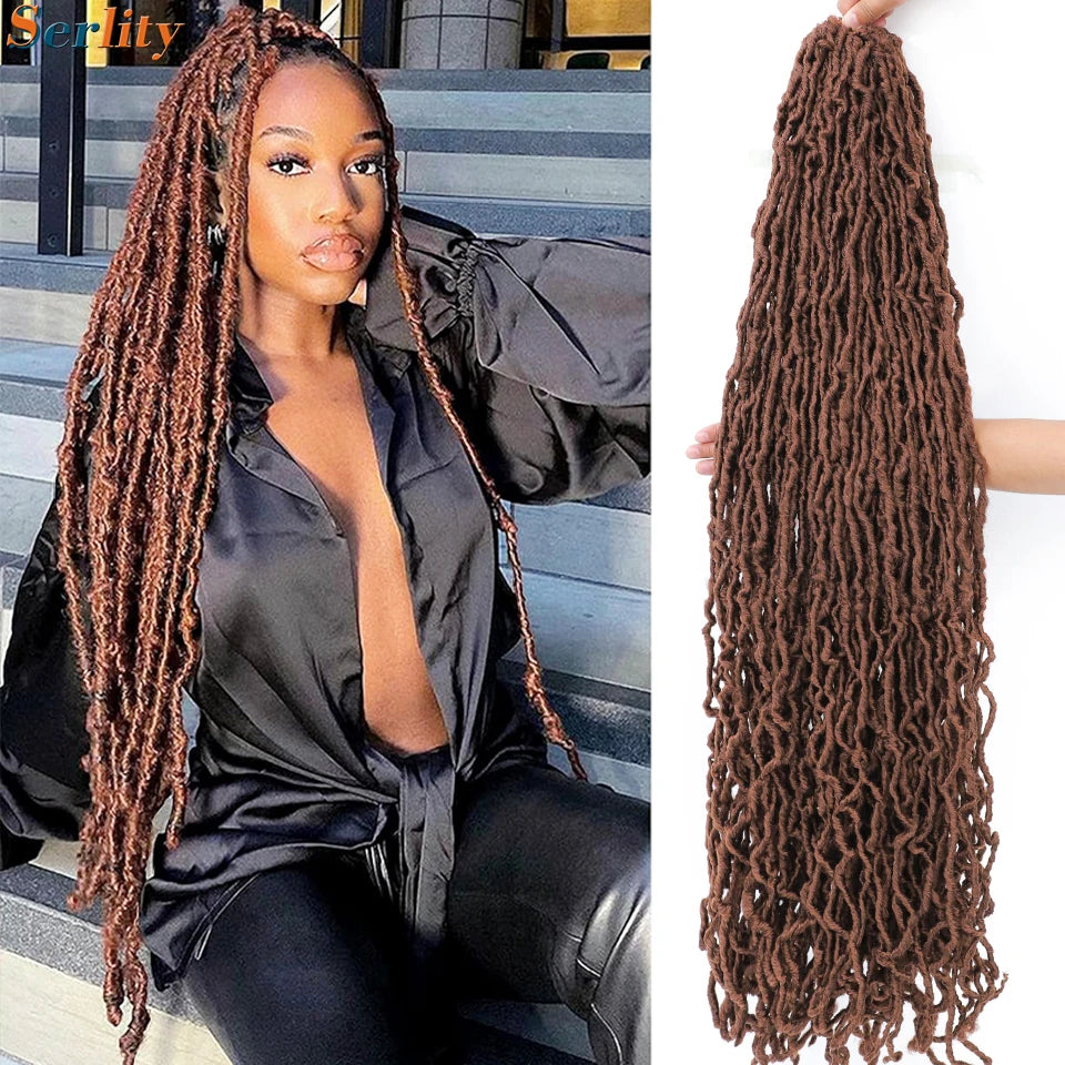 Serlity Faux Locs Extensions — 36"/24"/18" Soft Goddess Dreadlocks Crochet Hair