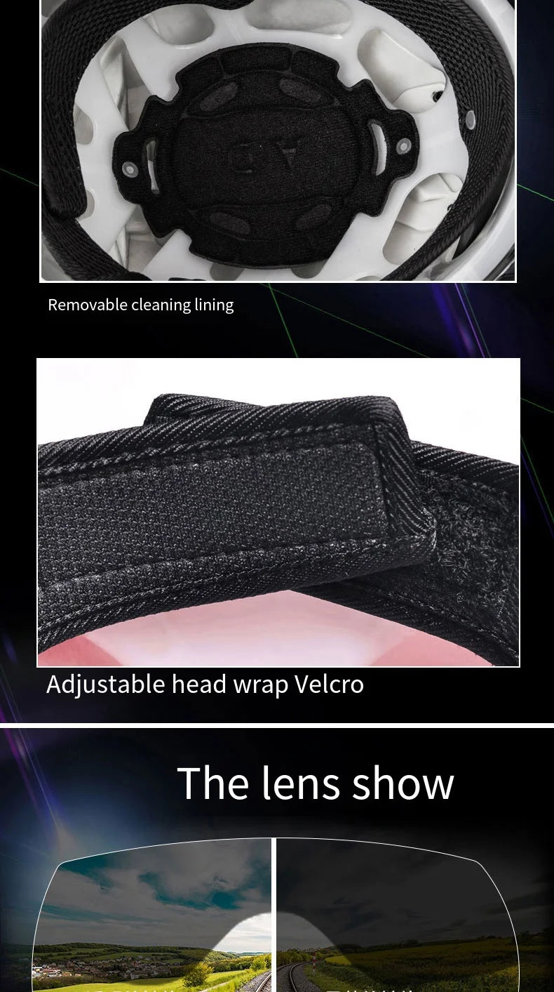 Motorcycle Helmet with LED Lights | Adjustable Electric Scooter & Moped Half Helmet for Men and Women