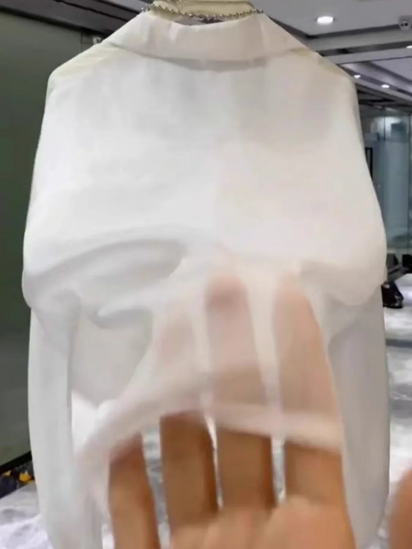 Plus Size Women’s Shirts 2025 Summer Breathable and Sun-Proof Ice Silk with Button Thin Loose Sheer Chiffon Blouses Long Sleeve