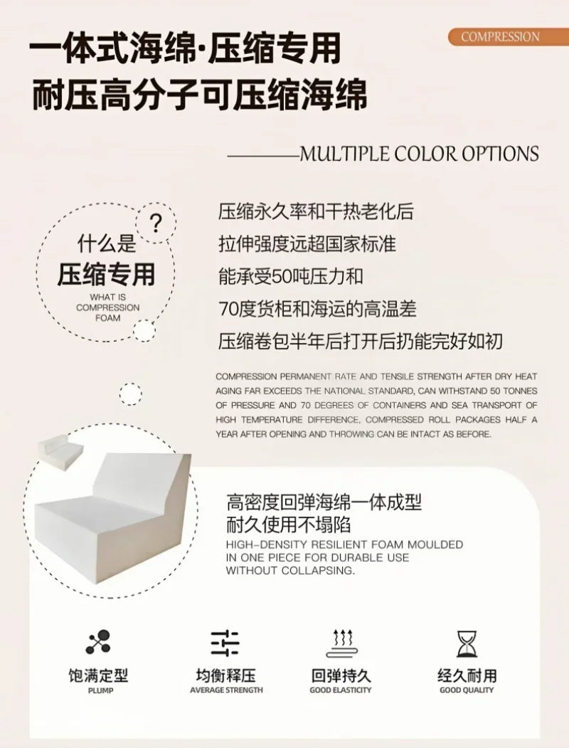 2025 New Elegant Italian Compressed Sofa Minimalist Retro Corduroy Sofa Bed Foldable Washable Customizable for Living Room