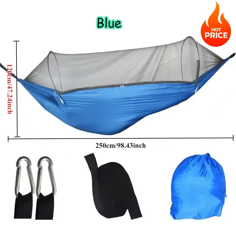 Outdoor Camping Hammock Hanging Bed with Mosquito Net