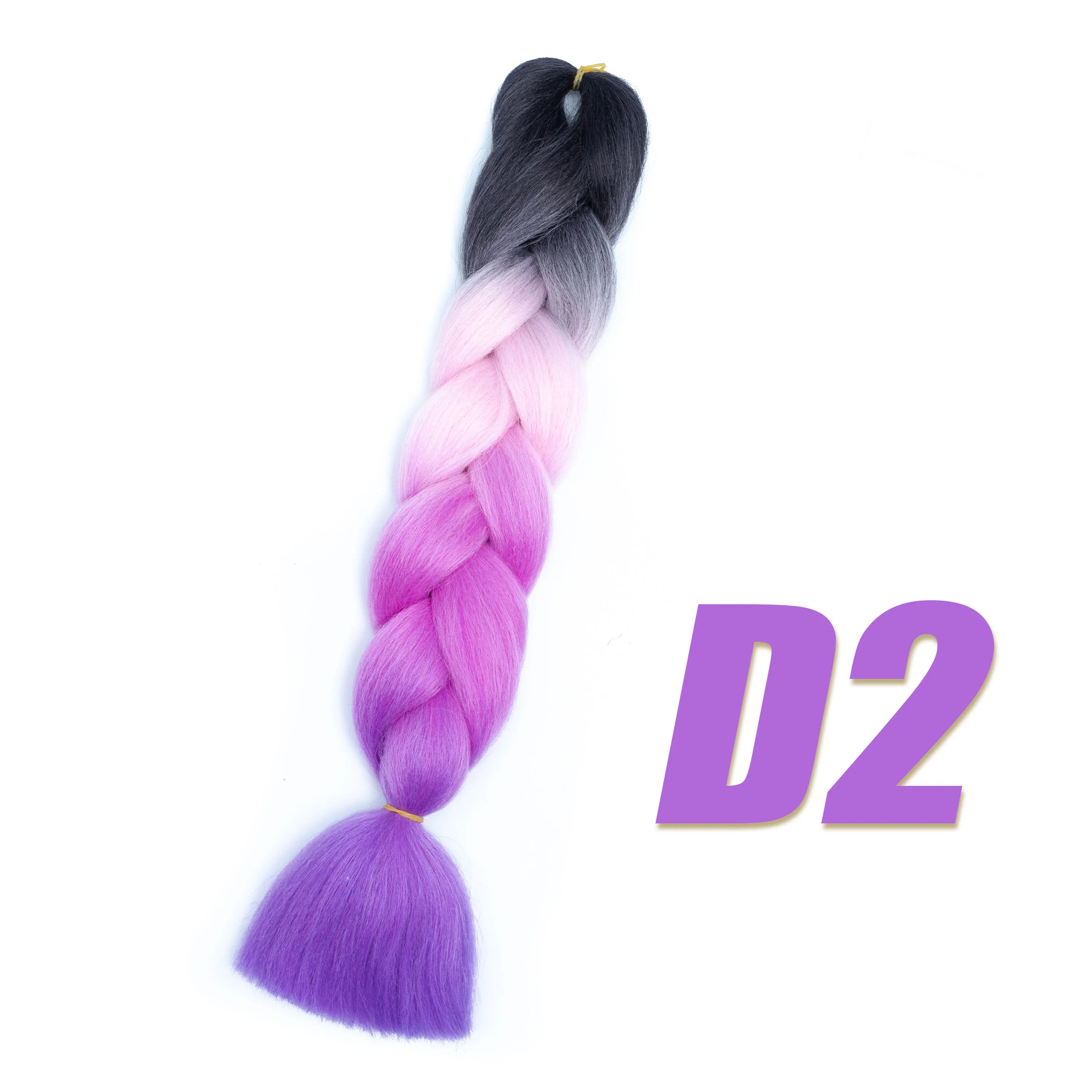 Purple Braiding Hair Pre Stretched Synthetic Kanekalon Crochet Hair Jumbo Braids Extensions Hair Accessories For Girls Braids