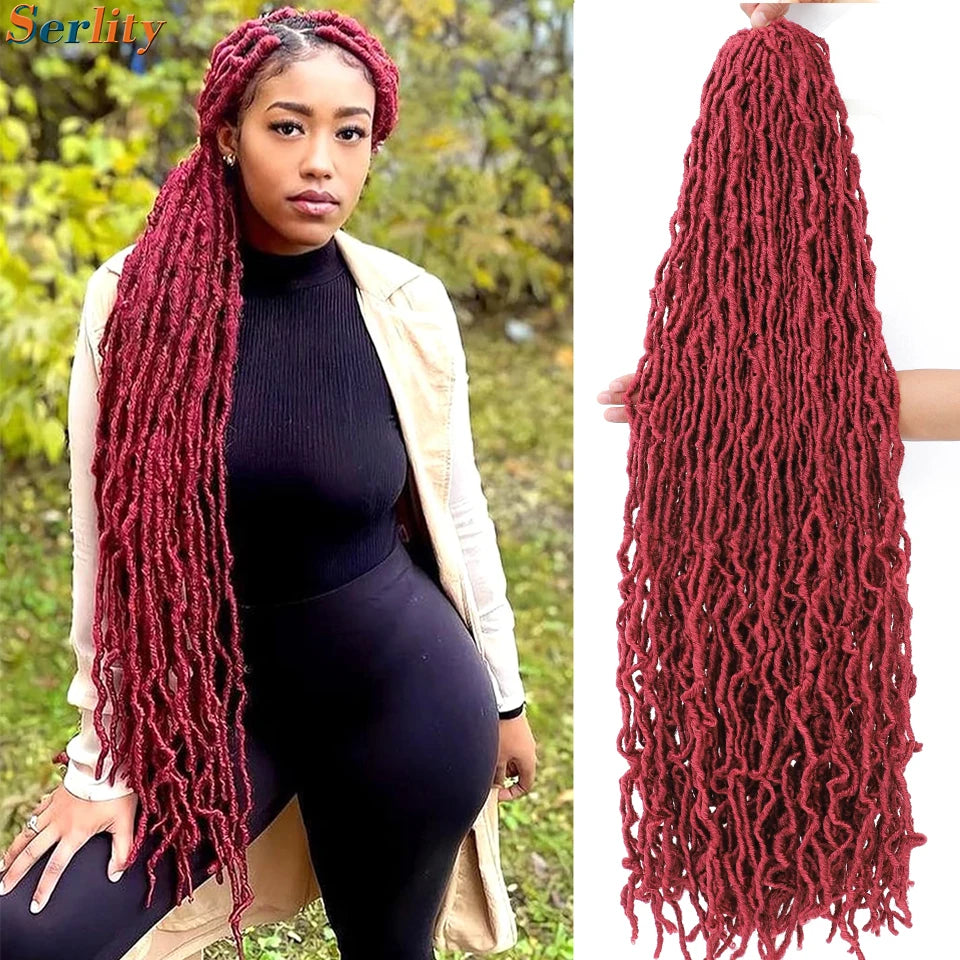 Serlity Faux Locs Extensions — 36"/24"/18" Soft Goddess Dreadlocks Crochet Hair