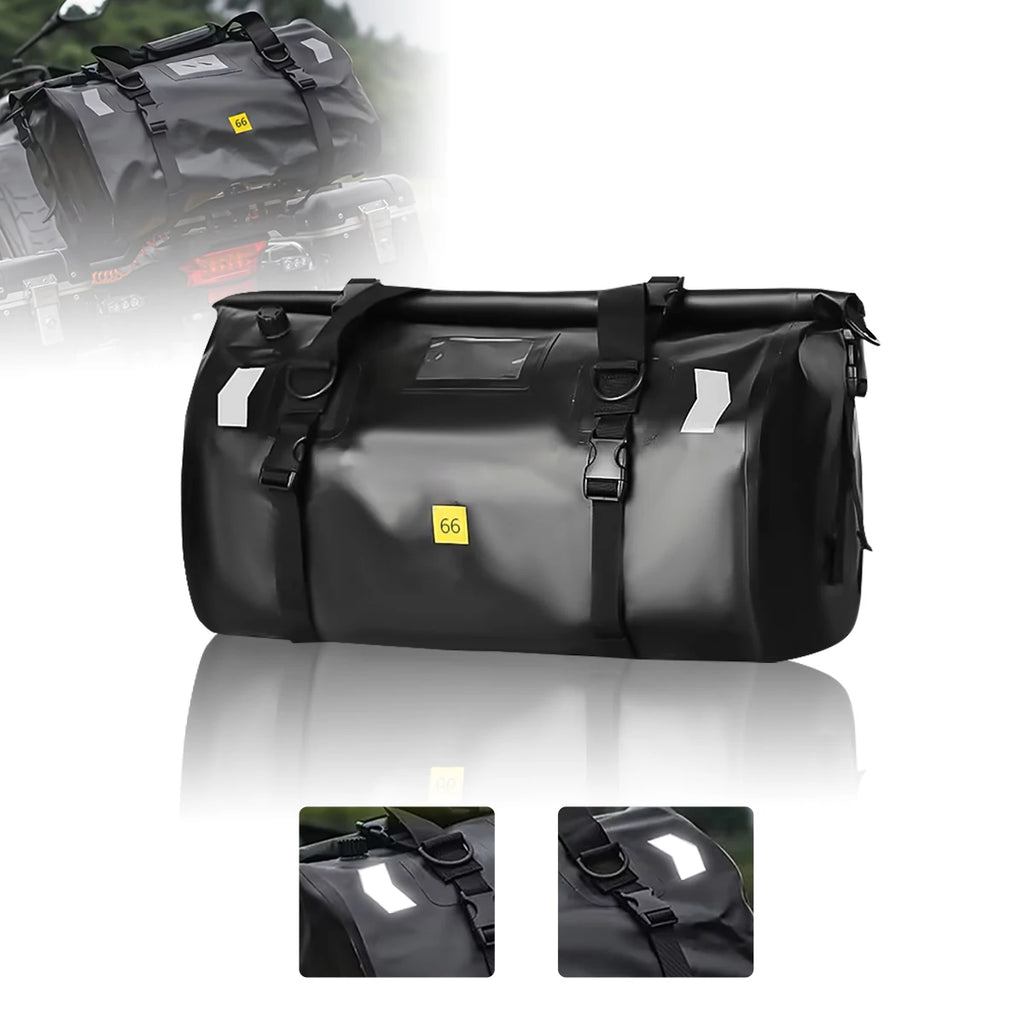 Motorcycle Waterproof Tail Bag Travel Outdoor Dry Luggage Roll Pack Bag 20 /40/66 Motorbike Luggage Backpack Motorcycle Seat Bag