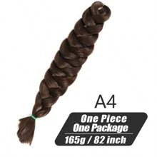 Xpression Synthetic Big Braids Crochet Hair Braids Extensions Yaki Straight Hair Women's Jumbo Braids Hair Daily Wear