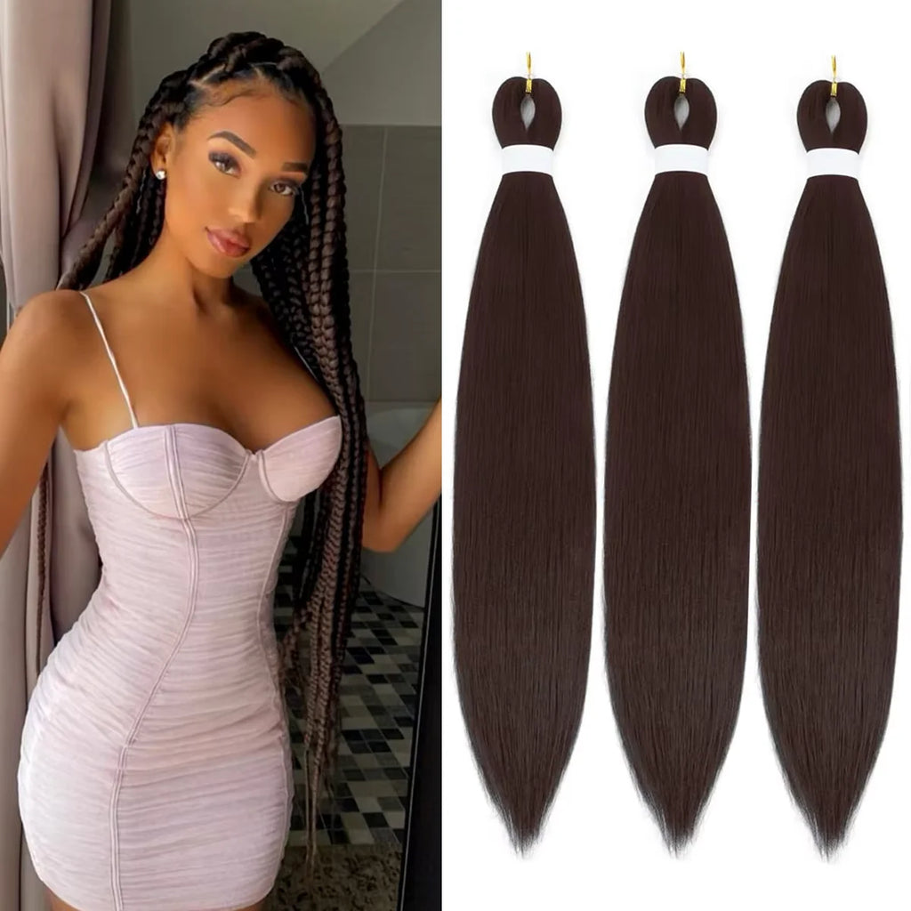 Sheila Beauty Pre-Stretched Braiding Hair — Soft Yaki Jumbo EZ Crochet Extensions (3-Strand Pack)