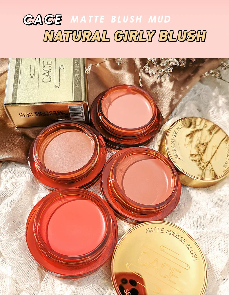 QIBEST Matte Blush Rouge Palette — Long-Lasting Natural Glow