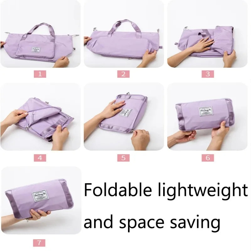 Large Capacity Expanding Double back Travel Bags Luggage Organizer Bag Handbag Waterproof Foldable Travel Clothes Storage Bag