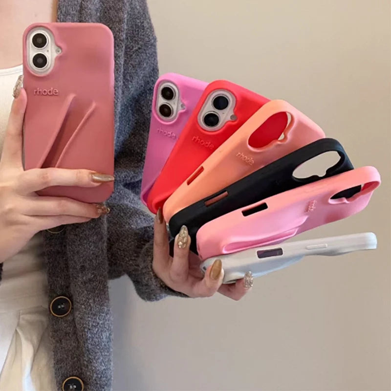 RHODE Silicone iPhone Case with Lipstick Holder – Soft Grip Protection