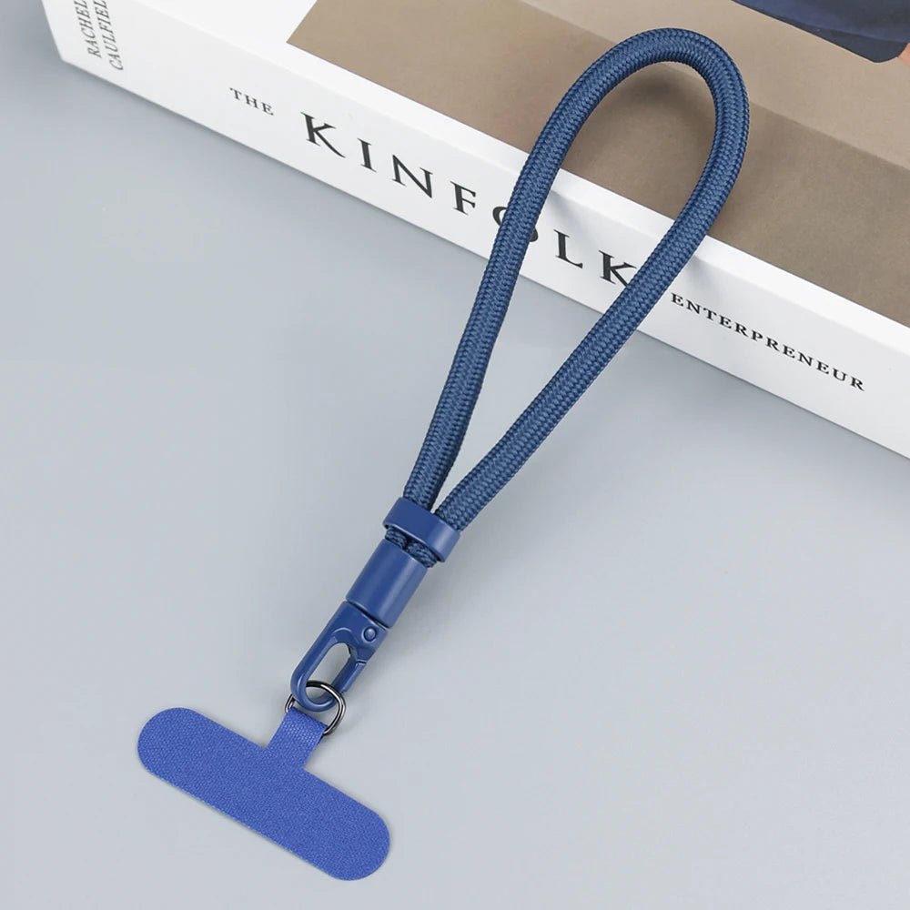 Universal Adjustable Mobile Phone Lanyard Short Wrist Strap with Self-locking Anti-drop Design Durable Polyester Phone Strap