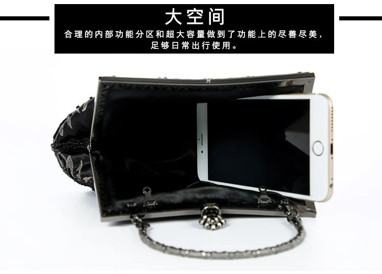 Retro Handmade Beaded Embroidered Dinner Bag Chic Festive Bride Bolsos Lujosos Marcas Famosas Luxury Designer Bags High Quality