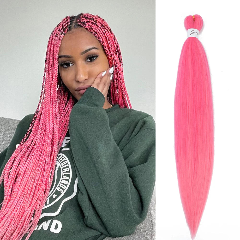 Braiding Hair Pre Stretched Synthetic Braid Extensions Jumbo Braid for Senegalese Passion Twist Box Braid Hair Bundles IPARTY