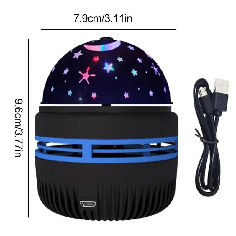 USB Rotating Starry Sky Projector Night Light (Moon & Stars)