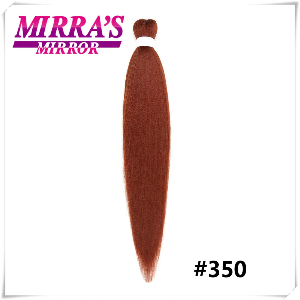 Braiding Hair Pre Stretched Soft Yaki Synthetic Crochet Hair Braid Extension Hot Water Setting Green Pink Orange Yellow Hair