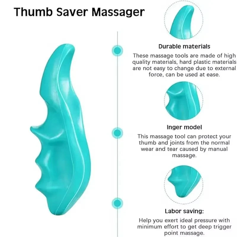 Manual Thumb Trigger Point Massager - Portable Finger Pressure Full Body Foot Back Deep Relax  Tools