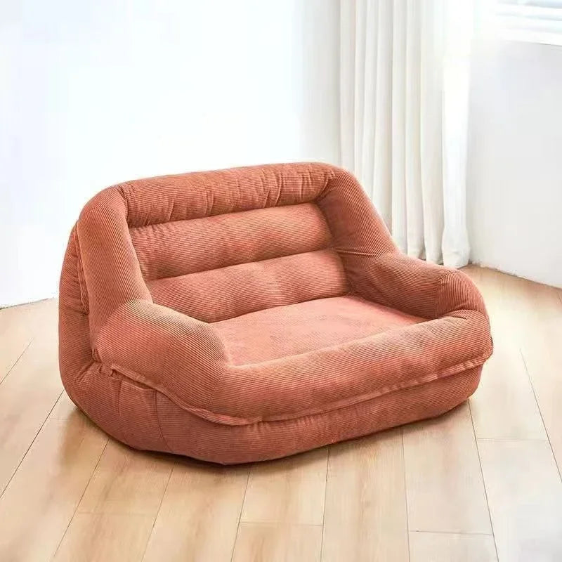 Portable Lazy Sofa Living Room Cheap Single Sofas Adult Tatami Chaise Lounge Relaxing 1-person Sofa Modern Tiny Home Furniture