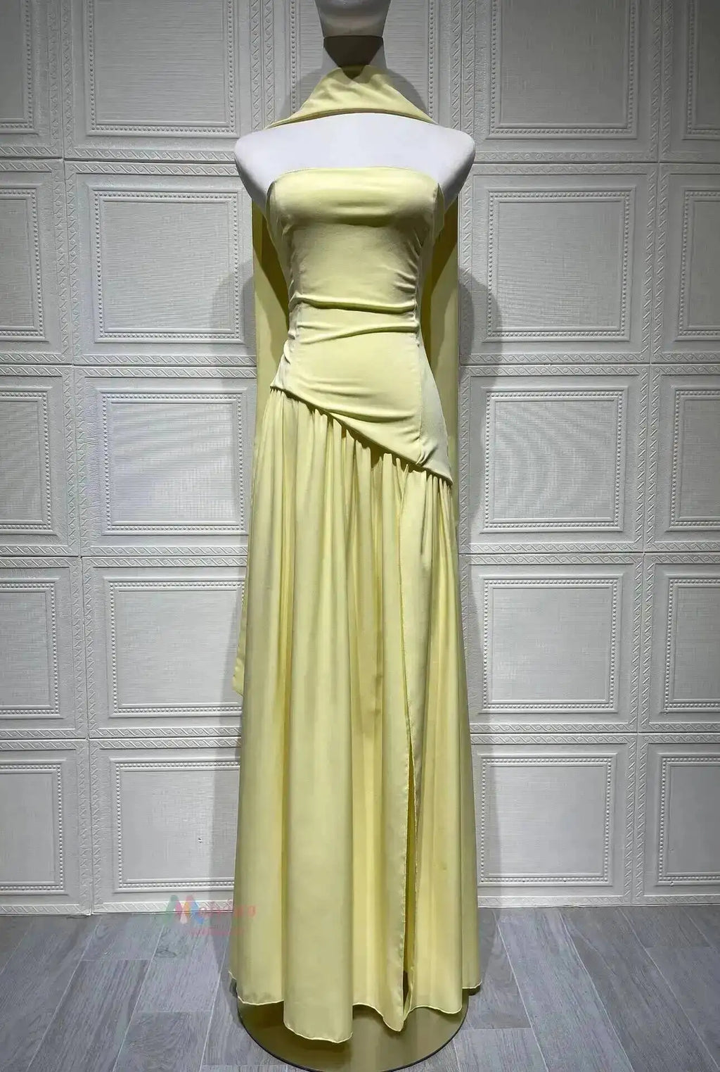 Giyu Sexy Evening Party Dresses Women 2025 Autumn Summer Maxi Long Dress Elegant Strapless Split Backless Pleated Dress