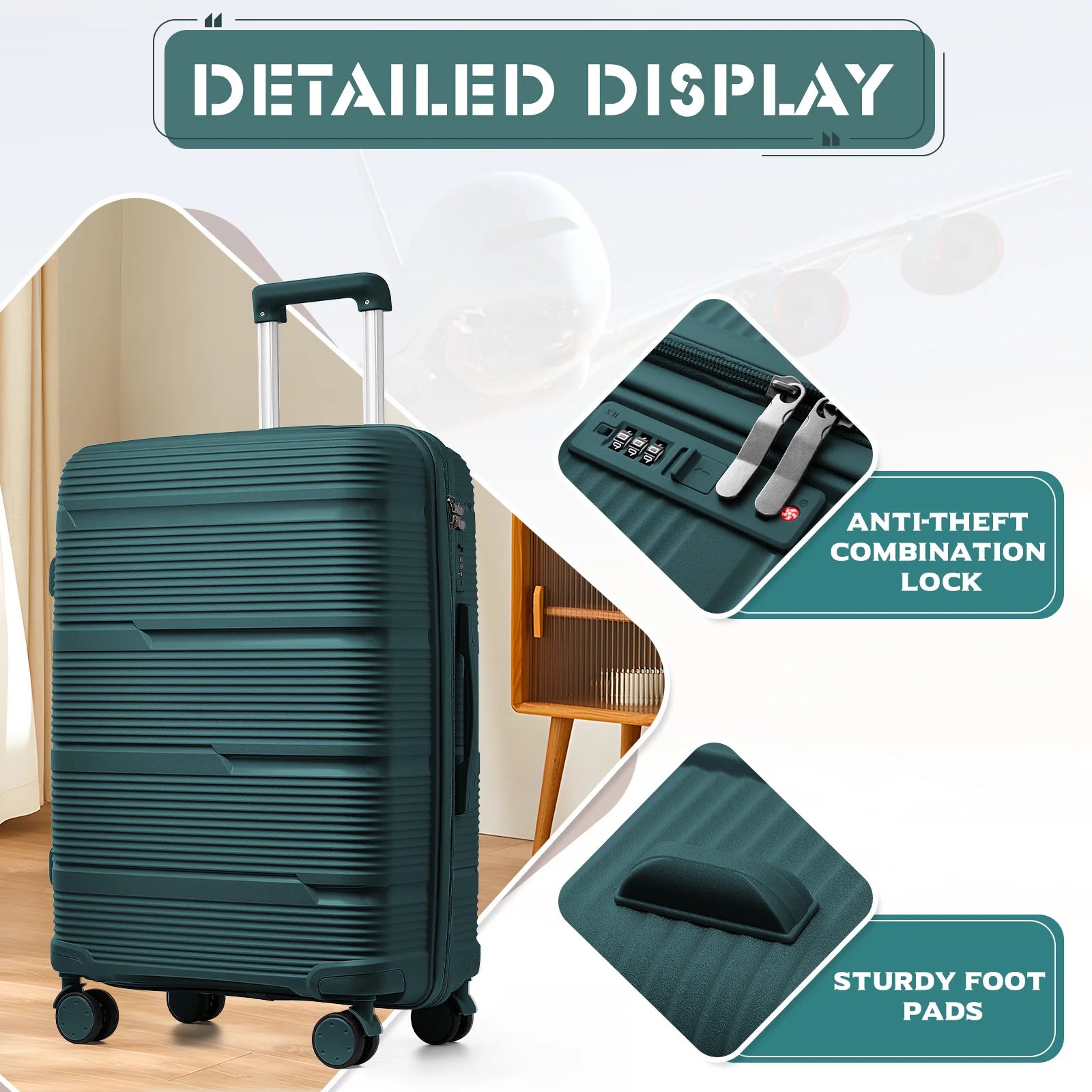 2024 New Design Travel Suitcase Rolling, Women Men Carry on Travel Trolley Case 20 Inch, Boarding Cabin Luggage Suitcase 24 28''
