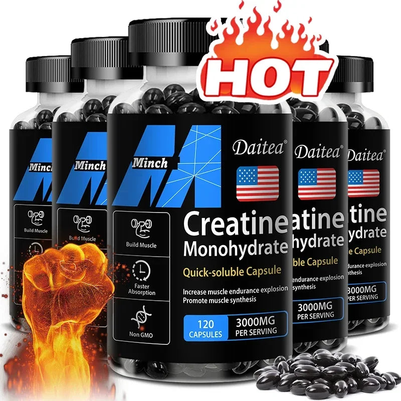 Daitea Creatine Monohydrate 3000 mg — Strength, Muscle & Performance (Keto-Friendly)