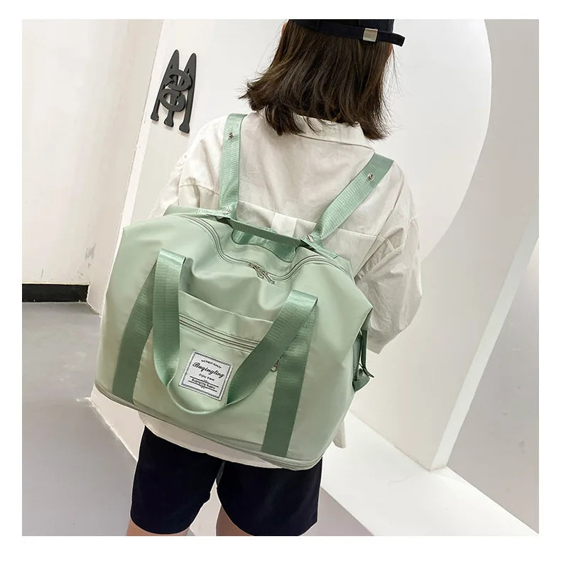 Large Capacity Expanding Double back Travel Bags Luggage Organizer Bag Handbag Waterproof Foldable Travel Clothes Storage Bag