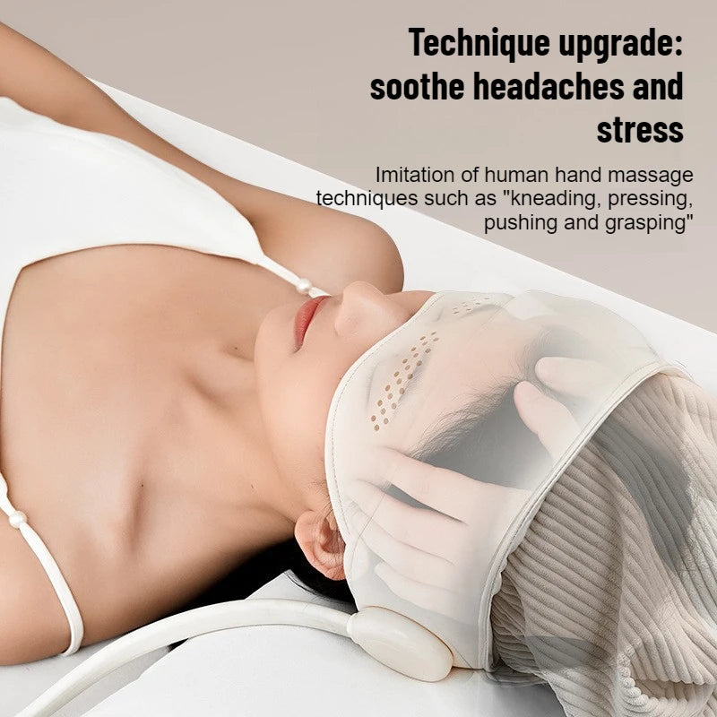 Graphene Heating Head Massager – Air Pressure & Eye Hot Compress for Relaxation & Better Sleep Relax Improve Sleep Stress Relief