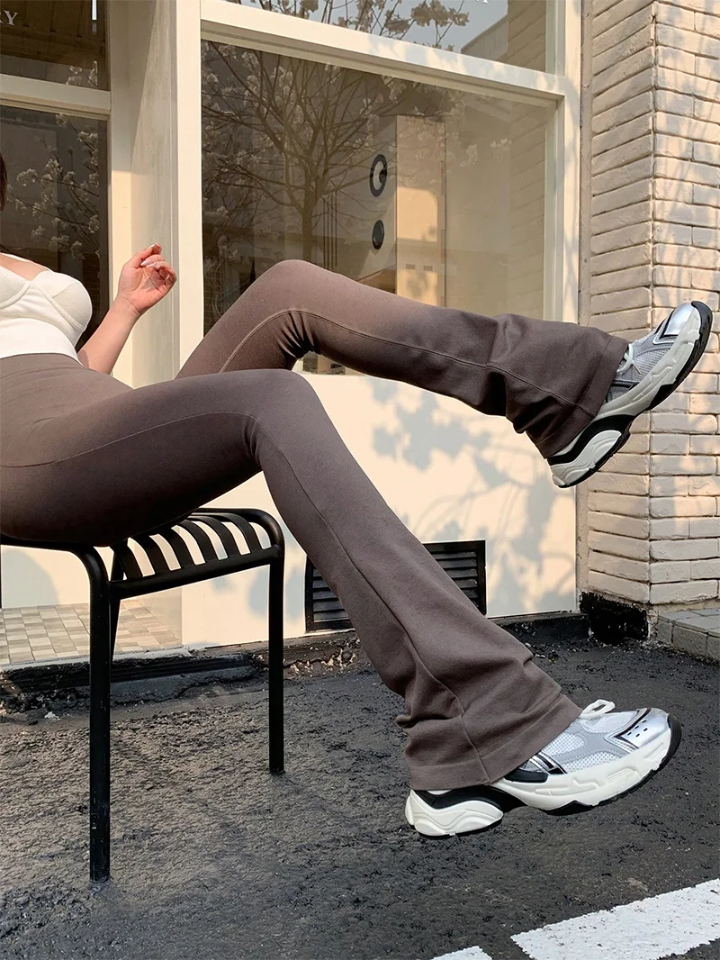 Seamless High-Waist Micro Flare Yoga Pants – Compression Bootcut Leggings