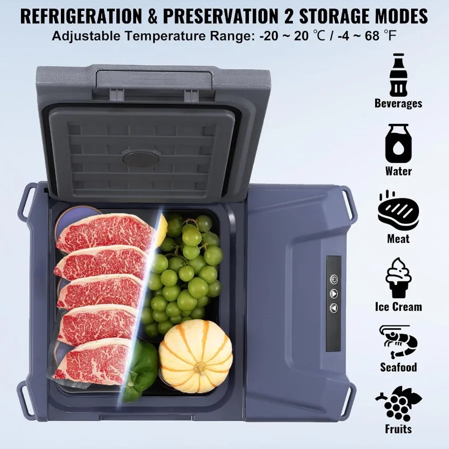 Car Refrigerator 12 Volt Car Refrigerator Fridge 9 L Single Zone Portable Freezer with 468 Adjustable Temperature Range Compati