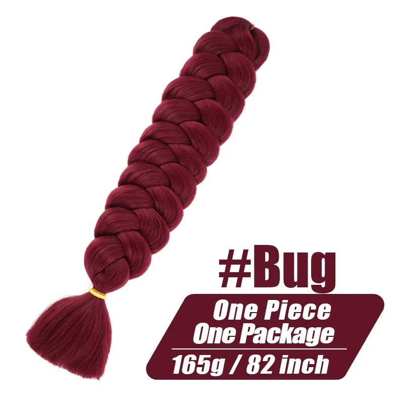 High-end Wigundle Kanekalon Crochet Hair Braiding Hair Extensions For Women Jumbo Braids Pre Stretched Synthetic Hair X pression