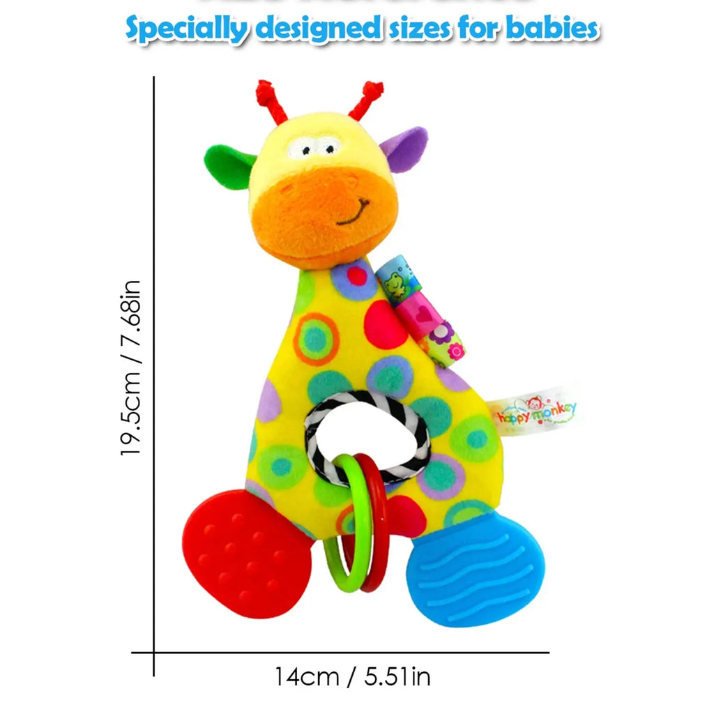 7Types Baby handheld toys rattle music Teether can bite Baby grip training Crib bell Stroller hanging bell Giraffe gift
