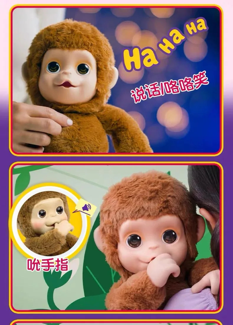 Little Live Pets My Baby Monkey Mango Sounds Electronic Plush Toys Gifts Toy Model Anime Figures Collect Ornaments