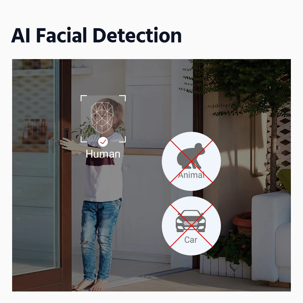 ANNKE Smartest 4MP Super HD PTZ Camera Security POE Camera 4X Optical Zoom Surveillance IP Camera With AI Detection Audio Record