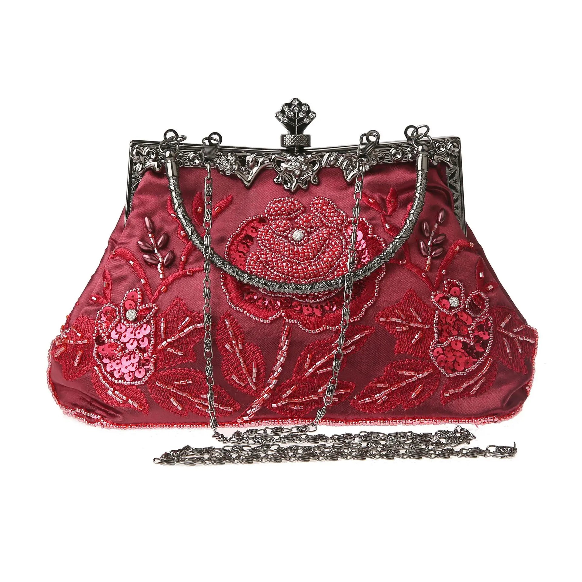 Bead Embroidery Women Evening Bag Diamonds Shell Lady Small Day Clutches Party Dinner Bag Wedding Bridal Pearl Handbags Purse