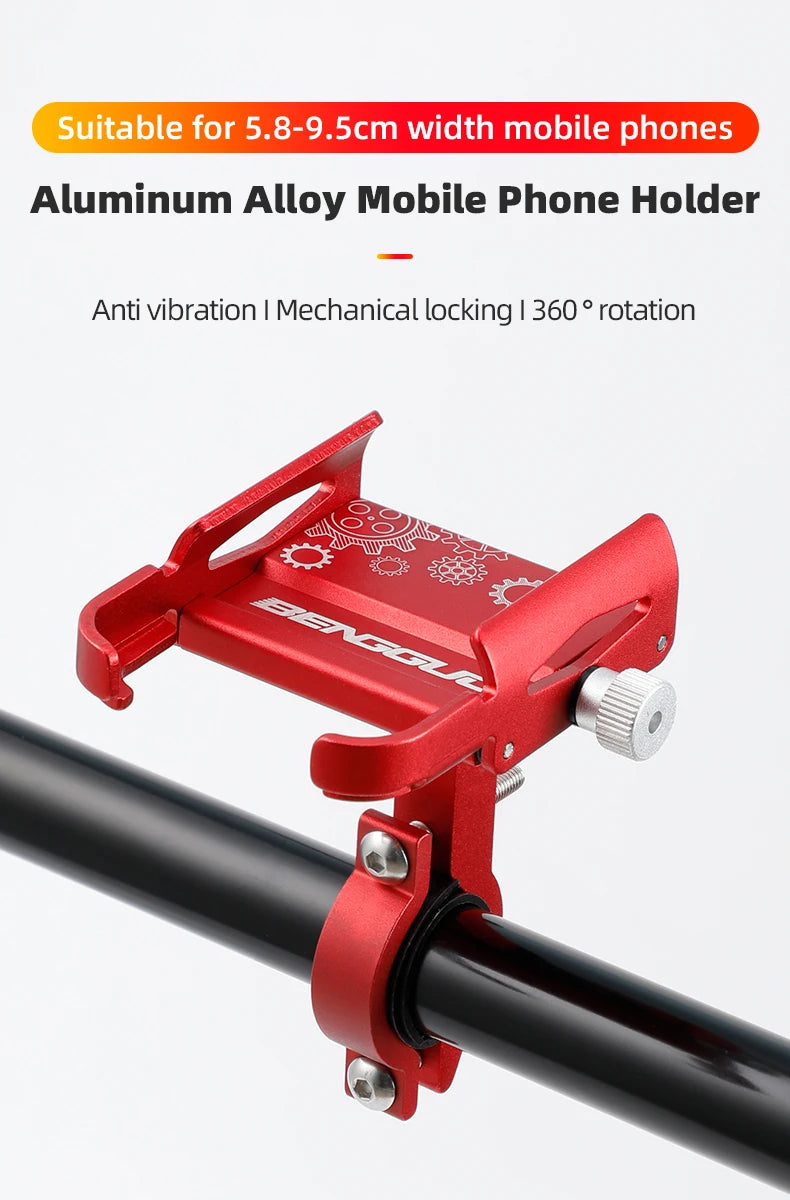 iBudim Bike Phone Holder 360 Rotation Bicycle Phone Holder for 4.7-7.0 inch Devices Motorcycle Handlebar Mobile Phone Stand