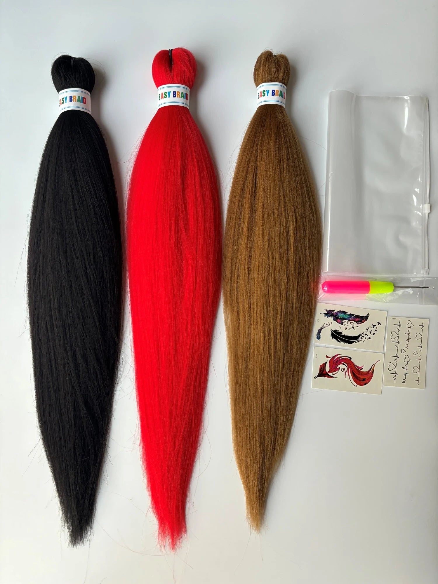 Wigundle Pre-Stretched Braiding Hair — EZ Crochet Yaki Straight (Flame-Retardant Kanekalon)