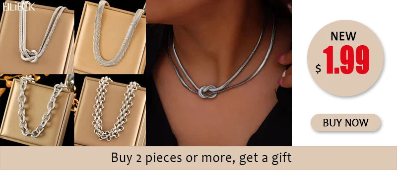 316L Gold Stainless Steel Chain Necklace | Trendy Punk Waterproof Jewelry for Women