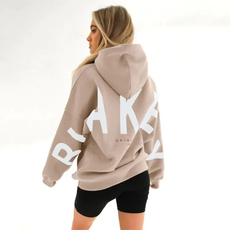 Women’s Printed Pullover Hoodie – Cozy Long Sleeve Sweatshirt