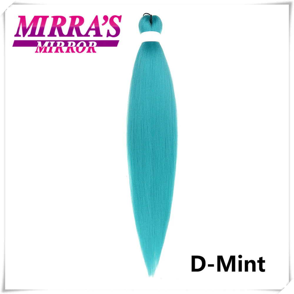 Braiding Hair Pre Stretched Soft Yaki Synthetic Crochet Hair Braid Extension Hot Water Setting Green Pink Orange Yellow Hair